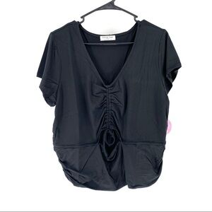 Full Circle Trends Women's Tie Front Ruched Top